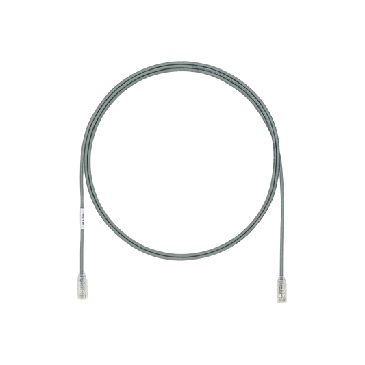Cable de Parcheo UTP Cat6A, CM/LSZH, Diámetro Reducido (28AWG), Color Gris, 1.52 Metros (5 Pies)