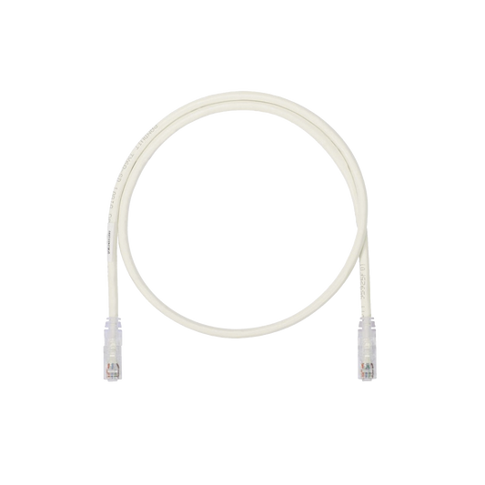 Cable de Parcheo UTP, Cat6A, 24 AWG, CM, Color Blanco, 0.3 Metros (1 Pie)