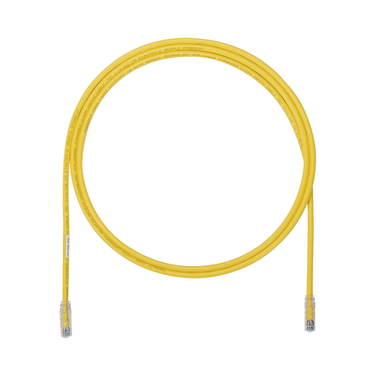 Cable de Parcheo UTP, Cat6A, 24 AWG, CM, Color Amarillo, 5.49 Metros (18 Pies)