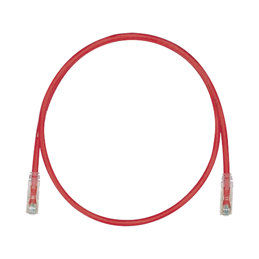 Cable de Parcheo TX6, UTP Cat6, 24 AWG, CM, Color Rojo, 4.88 Metros (16 Pies)