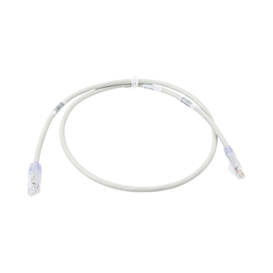 Cable de Parcheo TX6, UTP Cat6, 24 AWG, CM, Color Gris, 0.91 Metros (3 Pies)
