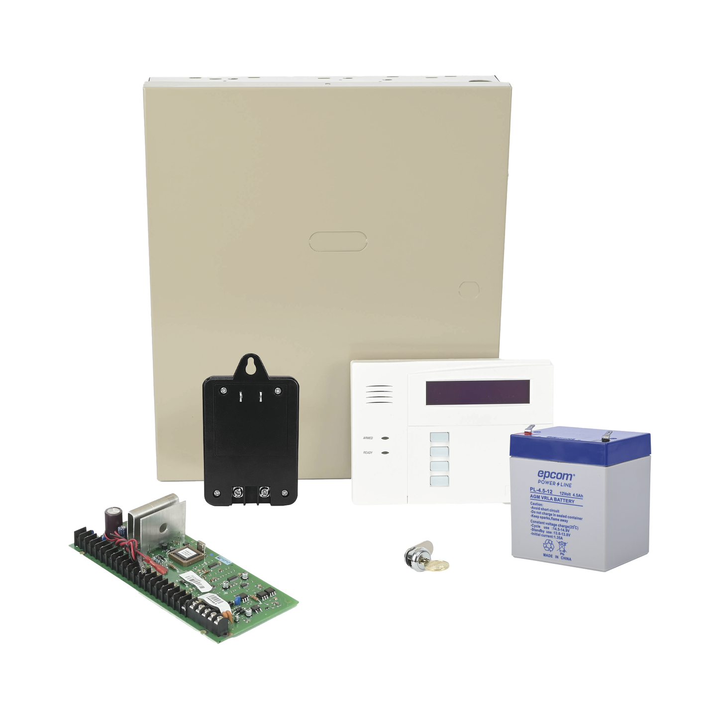 Kit de Panel de Alarma VISTA48LA con Gabinete Batería y Transformador