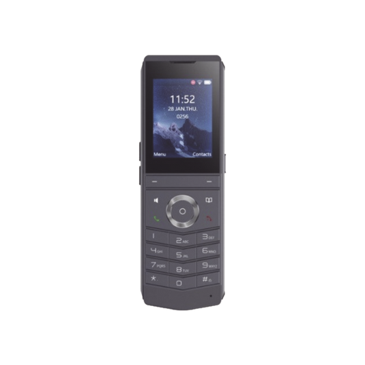 W611W es un teléfono IP Wi-Fi portátil, Resistente, Moderno diseñado para aplicaciones de comunicación móvil.
