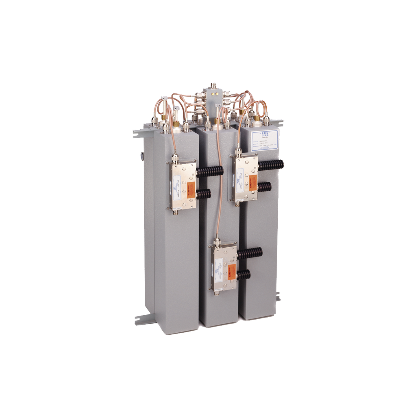 Combinador 148-174 MHz, para 8 Canales, 125 Watt, 200 KHz (min.) de Sep. Tx-Tx, 2 Circ. N Hembra.