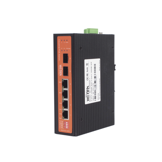 Controlador Solar de 15A con Switch PoE /  1 Puertos Gigabit PoE 802.3 bt / 2 Puertos PoE 802.3 af/at / 2 Puertos PoE Pasivo 24/48 Vcc / 1 Puerto SFP / No administrable