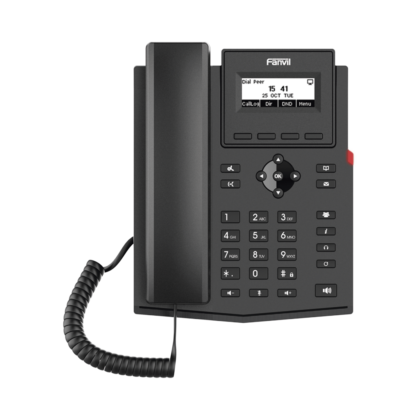 Teléfono IP WiFi empresarial para 2 líneas SIP con pantalla LCD, Códec Opus, conferencia de 6 vías.