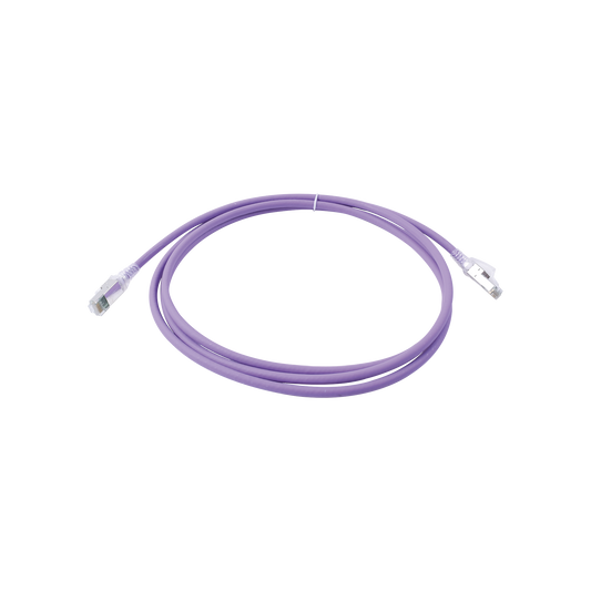 Patch Cord Z-MAX Cat6A S/FTP, CM/LS0H, 2.13 Metros (7 Pies), Color Violeta, Versión Bulk